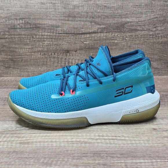 Under Armour Curry 3Zer0 3 Men\'s Sz 9.5 Teal Rush Basketball Shoes (3022048-301) main image 4